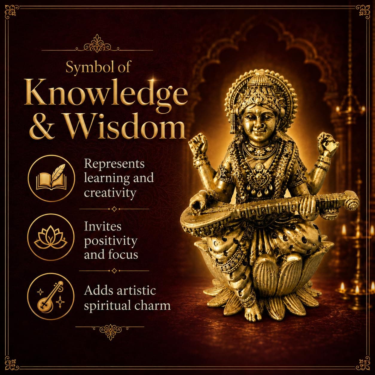 Little Divinity Brass Lakshmi Idol,Maa Lakshmi Sitting on Lotus Murti 4 Inch,Goddess Laxmi Ji Blessing Statue Feng Shui & Vastu,Padma Vaishnavi Devi Narayani Figurine for Home Temple, Office & Decor 5
