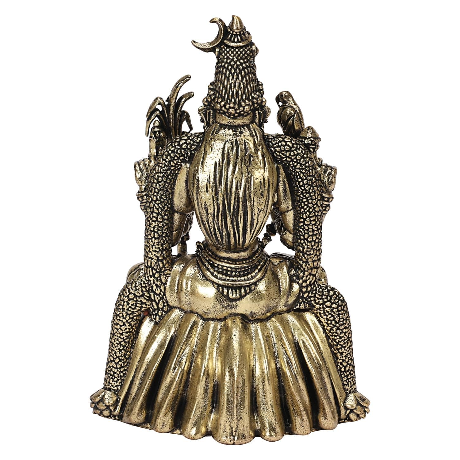 Little Divinity Brass Goddess Kamakshi Devi Idol Tripura Sundari Lalitha Statue 3.8 Inch | Hindu Puja Murti for Home Mandir Decor | Traditional Brass Devi Idol for Diwali Gift Temple Collectible Art 2