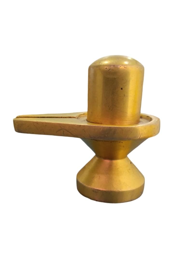 Little Divinity Pure Brass Shiva Lingam Idol Murti 1.1 Inch | Shivling for Pooja Mandir | Hindu God Mahadev Statue | Spiritual Home Temple Decor | Auspicious Puja Item & Festive Gift 5