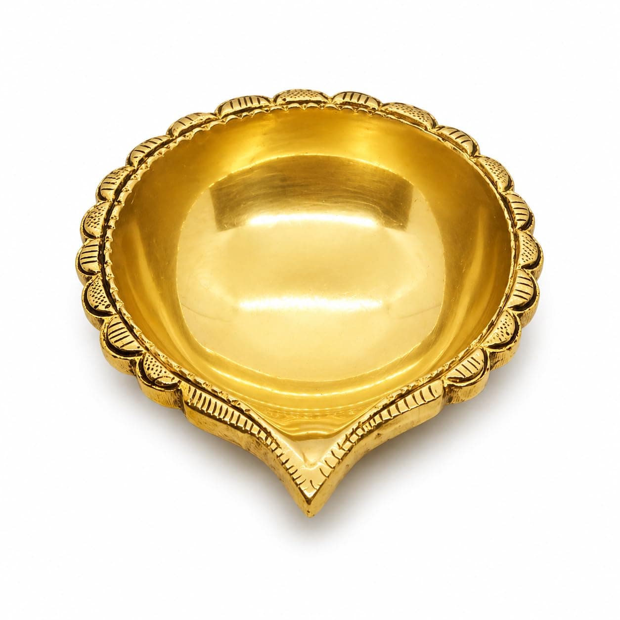Little Divinity Heavy Premium Brass Diya for Pooja | Traditional Oil Lamp for Home Mandir, Temple, Festival & Décor | 300 Gram 1