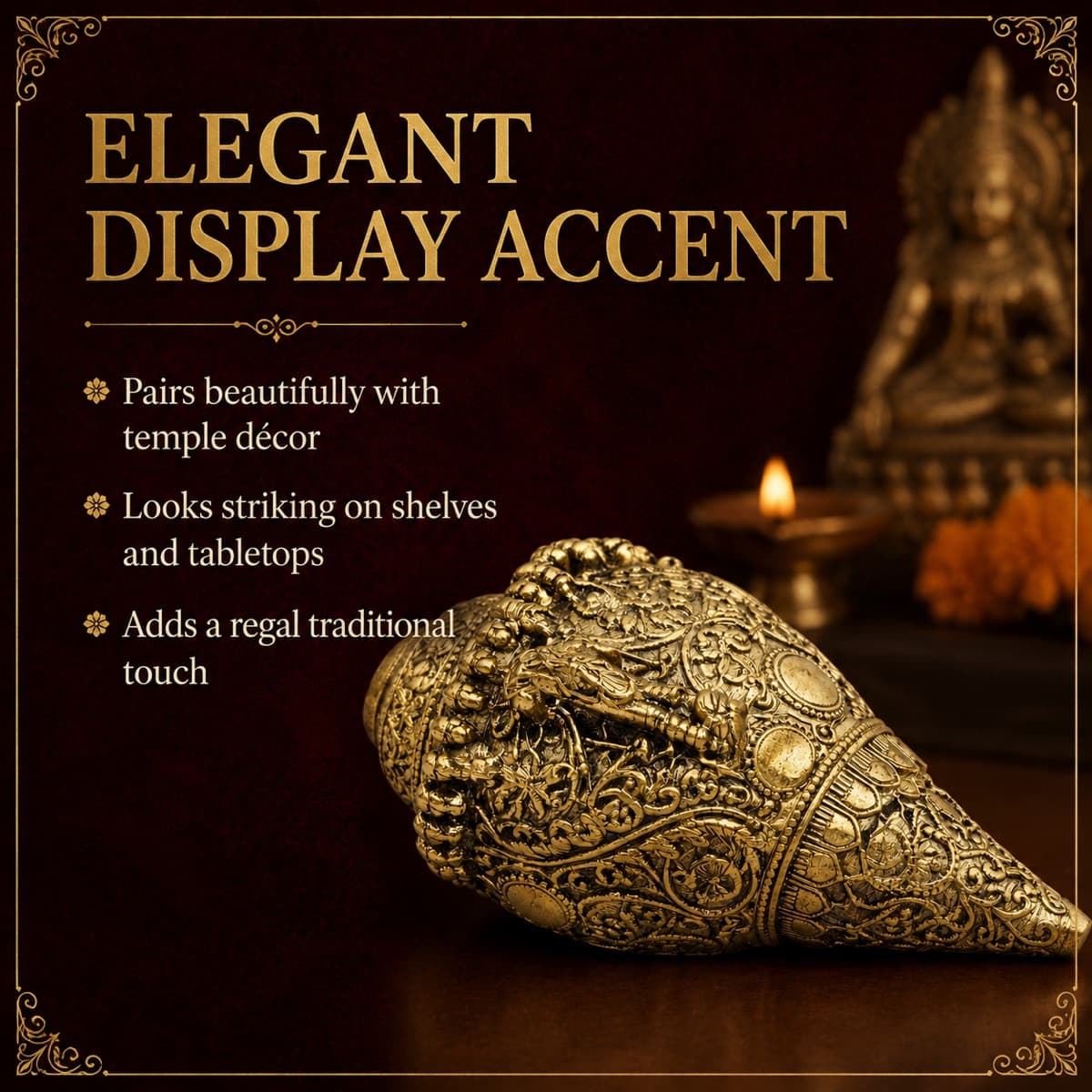 Brass Shankh Pooja Decor 8