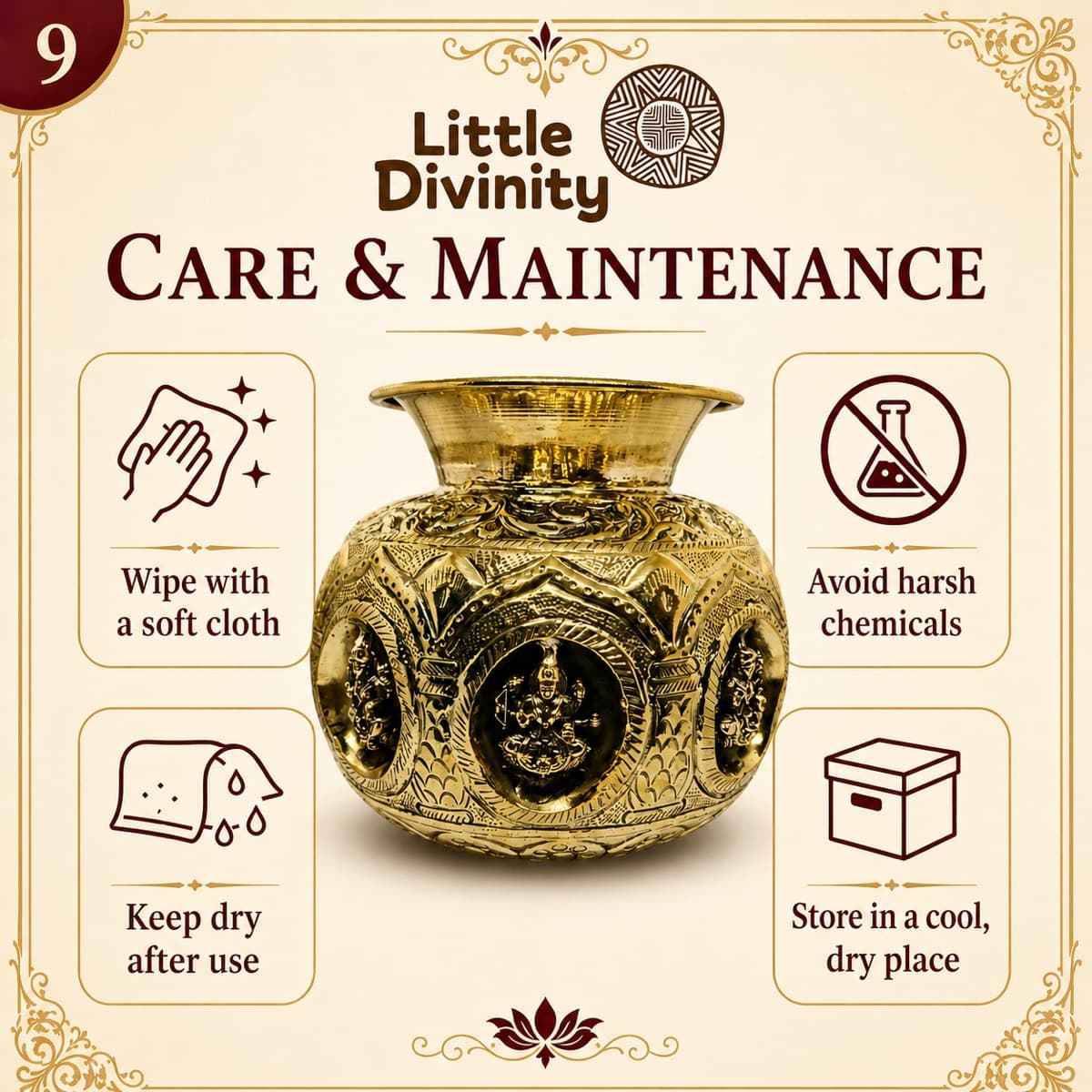 Little Divinity Brass Idol Set 6
