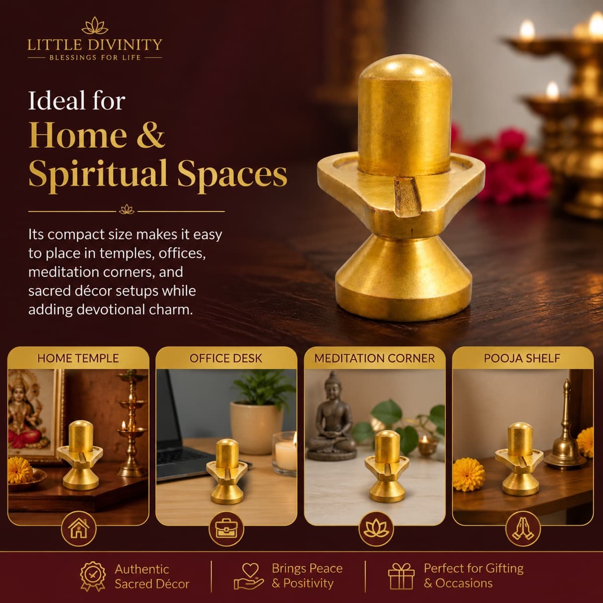 Sacred Brass Decor Accent 6