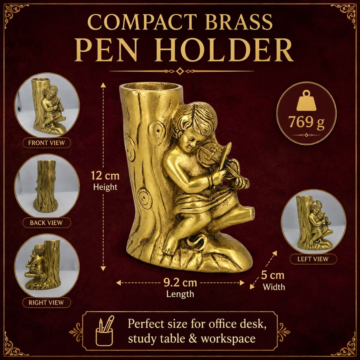 Brass Pen Stand Decor 2