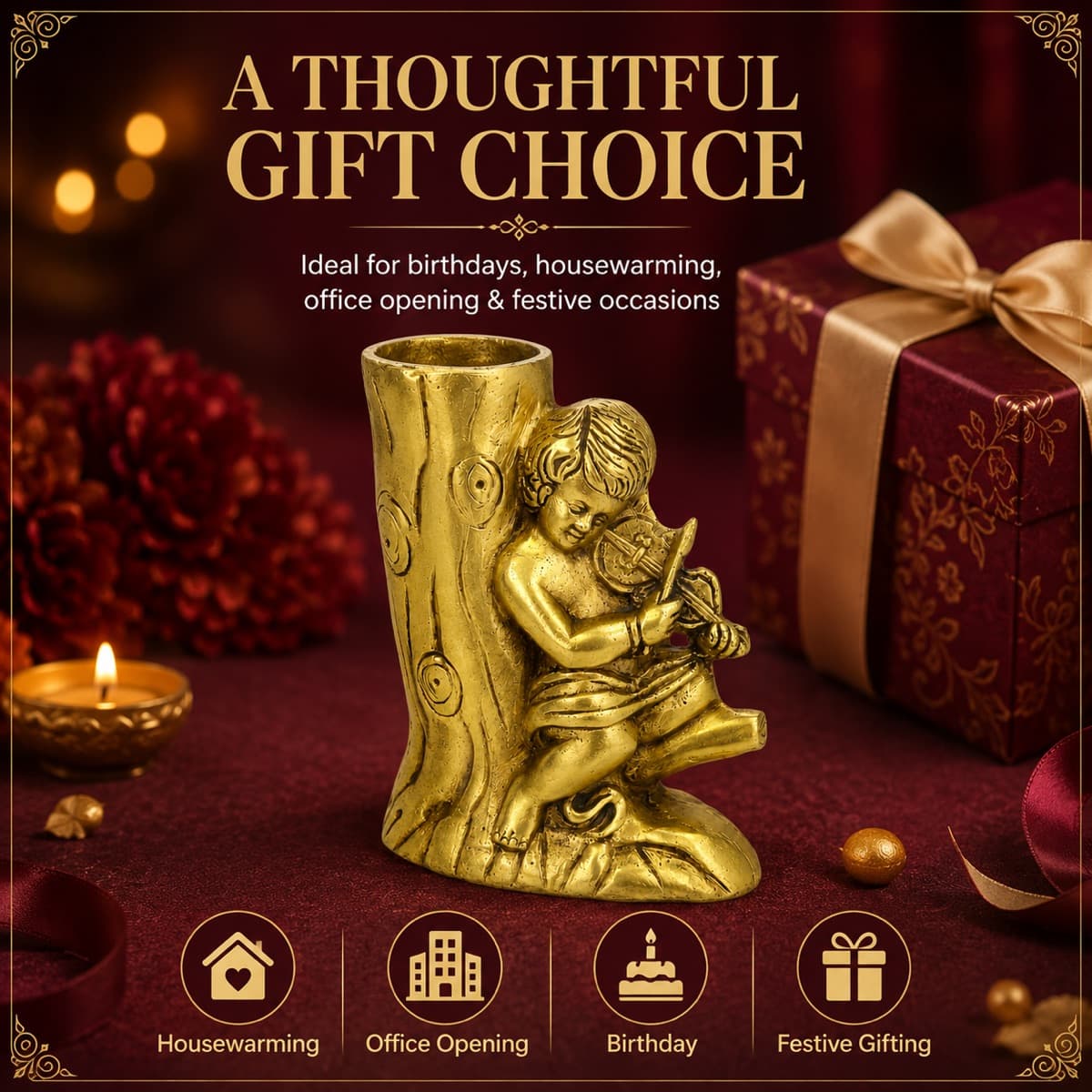 Brass Pen Stand Decor 8