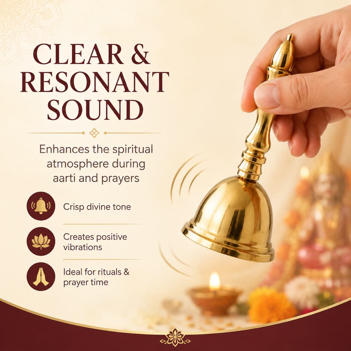 Brass Bell Pooja Decor 3