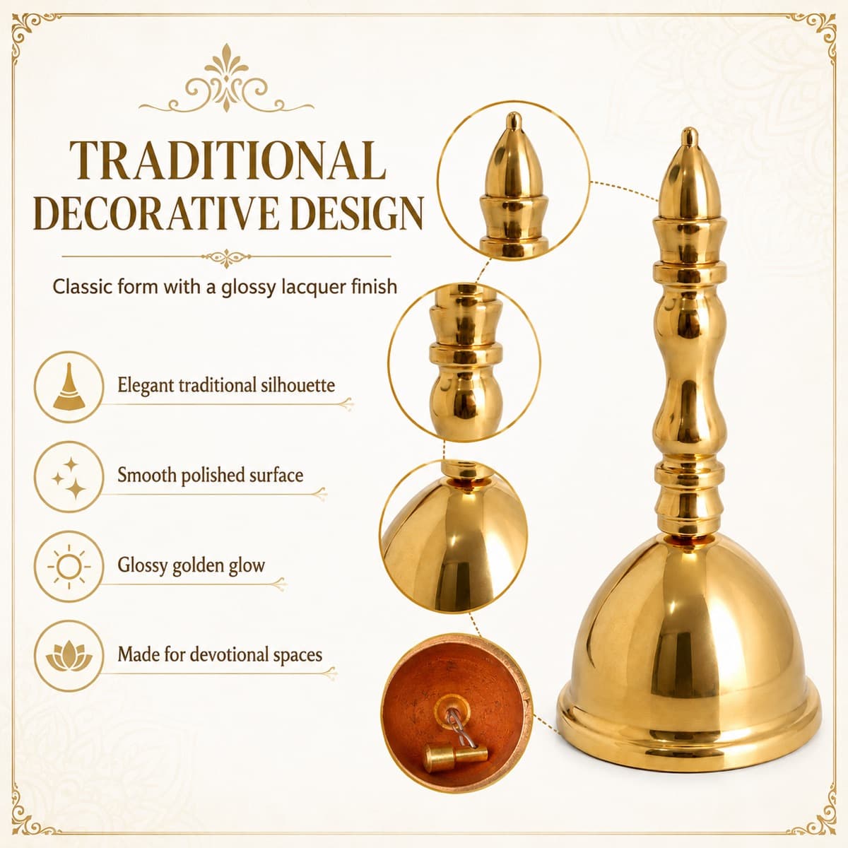 Brass Bell Pooja Decor 4