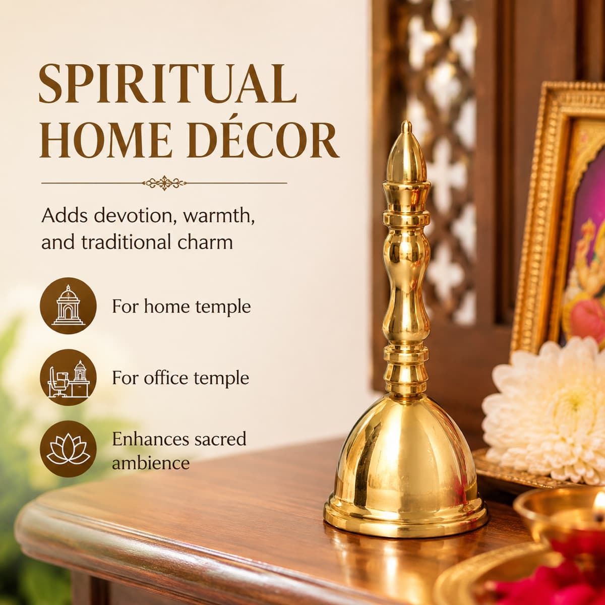 Brass Bell Pooja Decor 6