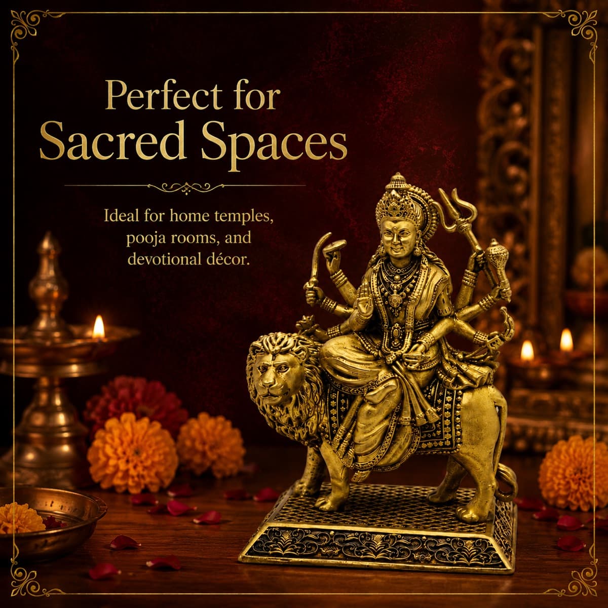 Brass Mandir Decor Accent 5