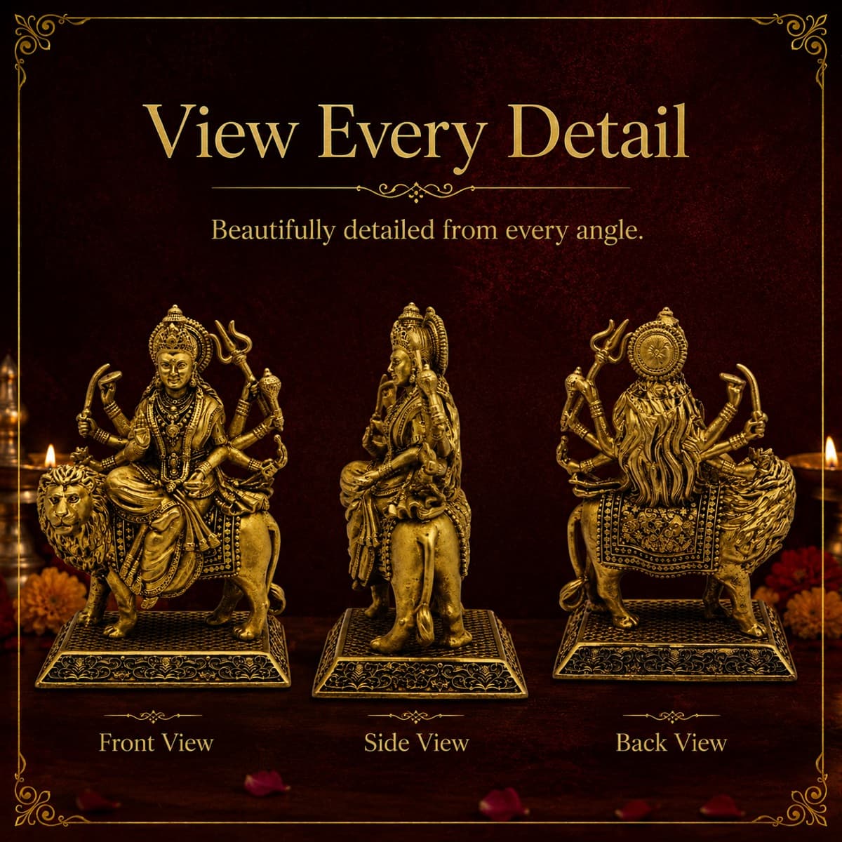 Brass Mandir Decor Accent 6