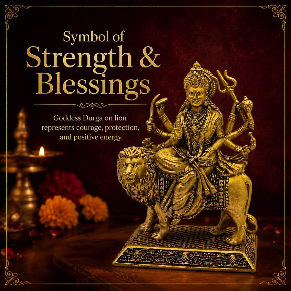 Brass Mandir Decor Accent 7