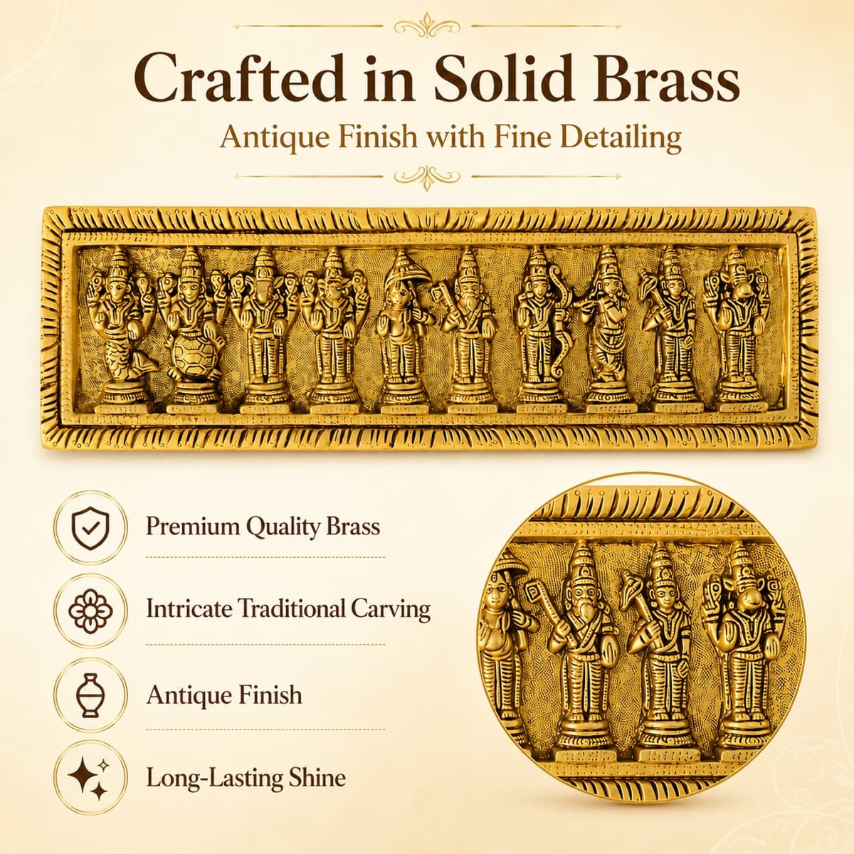 Brass Dashavatar Wall Hanging 2