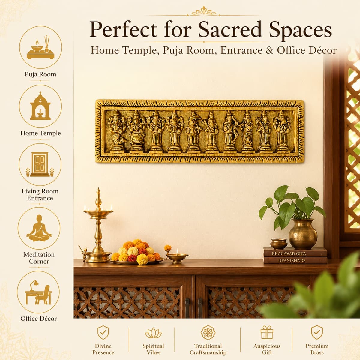Brass Dashavatar Wall Hanging 4