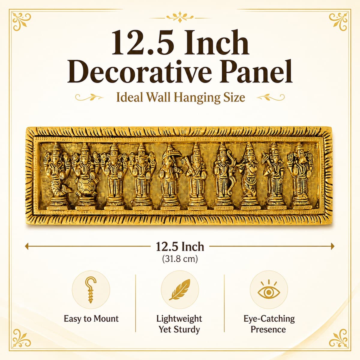 Brass Dashavatar Wall Hanging 6