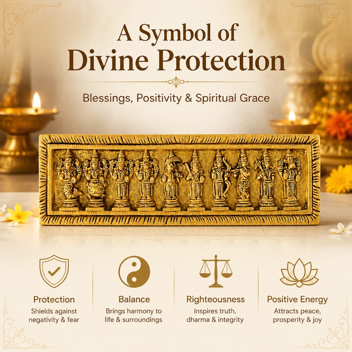 Brass Dashavatar Wall Hanging 7