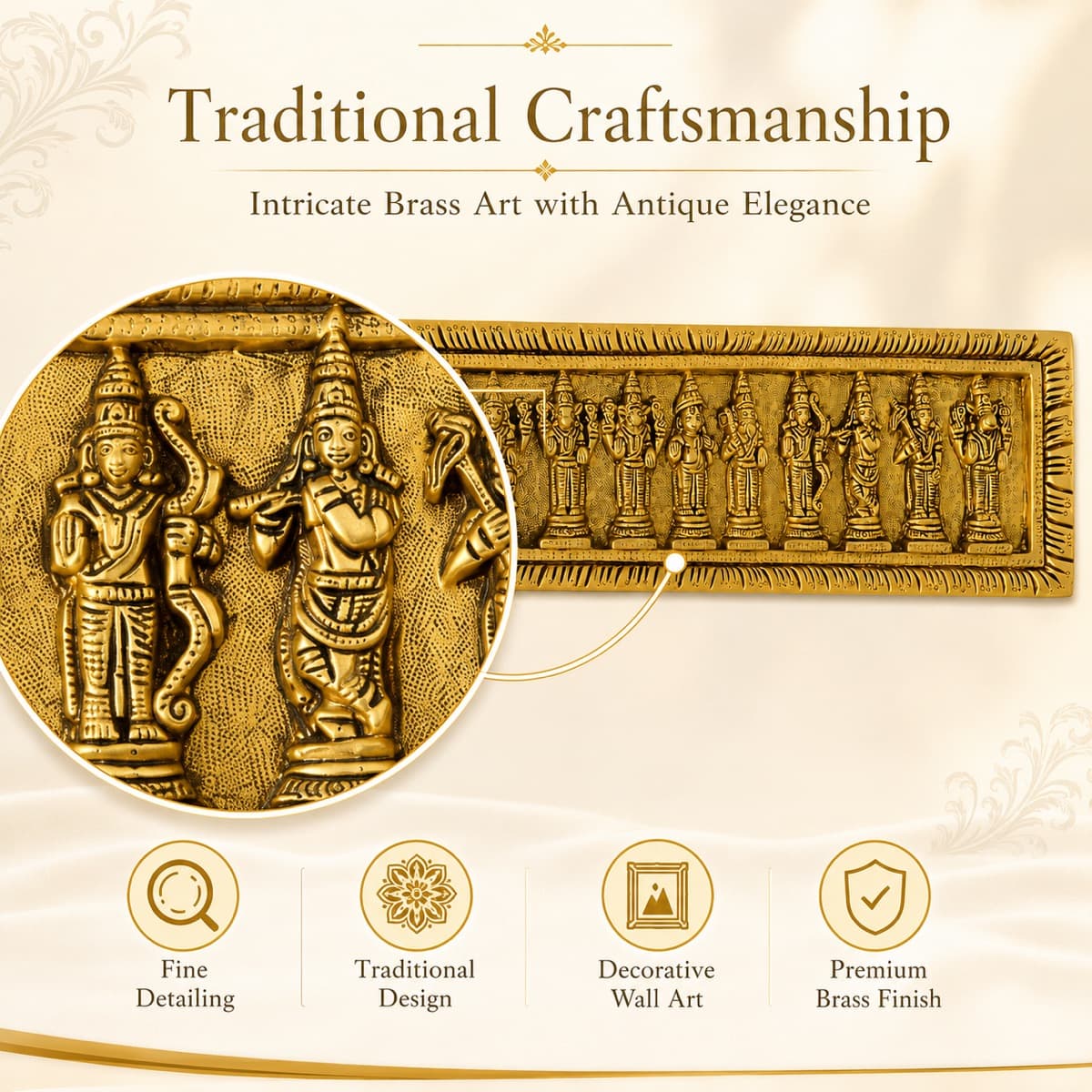 Brass Dashavatar Wall Hanging 8