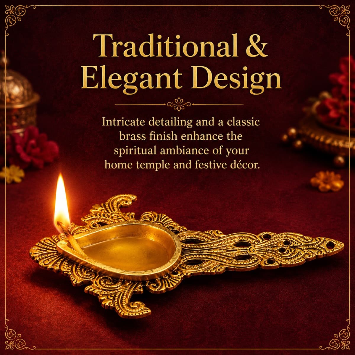 Brass Diya Pooja Set 2
