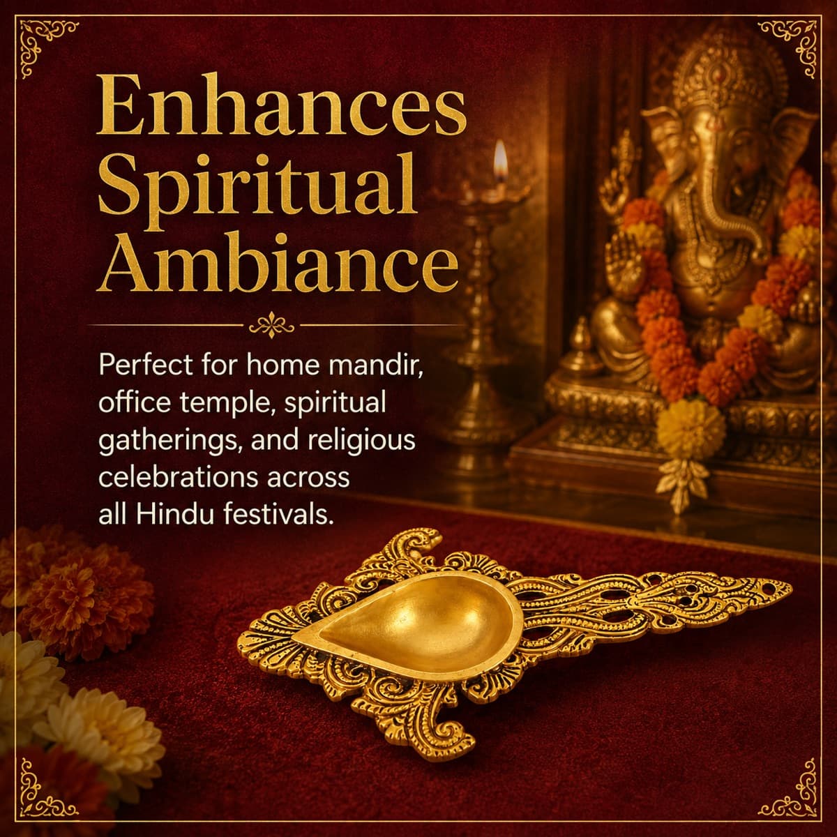 Brass Diya Pooja Set 4