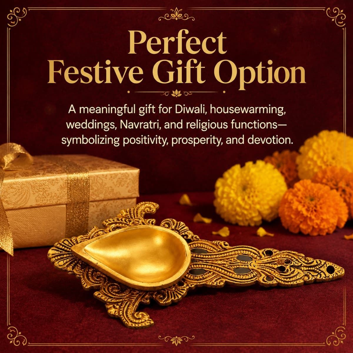 Brass Diya Pooja Set 5