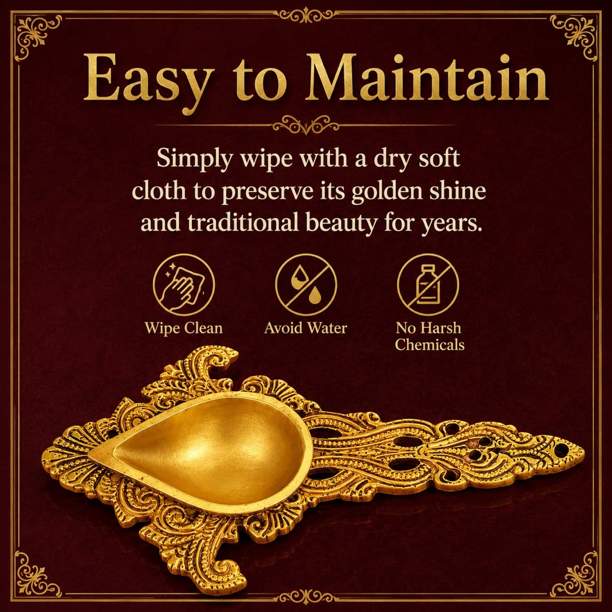 Brass Diya Pooja Set 7