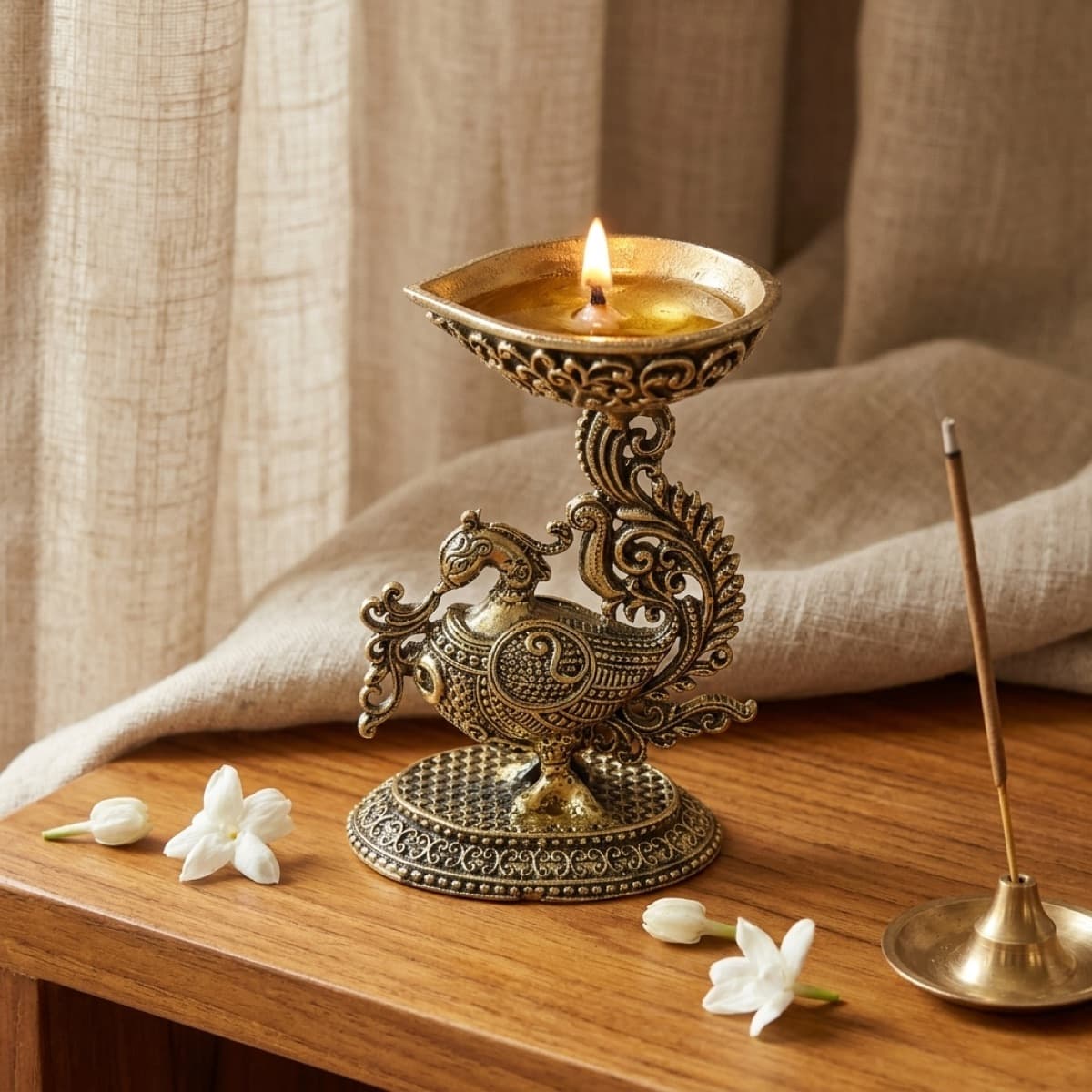 Pomelli Brass Decor Accent — Lifestyle view
